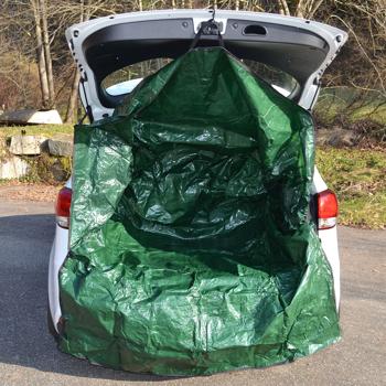 Preview: XXL Kofferraum-Transport-Schutzplane für Auto, Kombis & SUV, 175 x 125 x 70 cm, effektiver Schutz vor Kratzern, Schmutz & Beschädigung