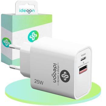 Preview: Dual 25Watt USB charger, 1x USB-C and USB-A, PD & QC power supply, white, Quick Charge for fast charging of iPhone, Samsung, Huawai, Xiaomi Preview: Dual 25Watt USB charger, 1x USB-C and USB-A, PD & QC power supply, white, Quick Charge for fast charging of iPhone, Samsung, Huawai, Xiaomi