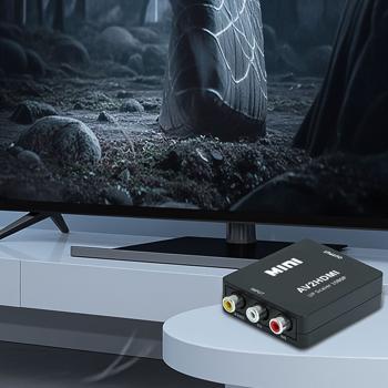 AV to HDMI adapter 1080p Full HD: RCA to HDMI converter - Connect retro devices & consoles with modern TVs