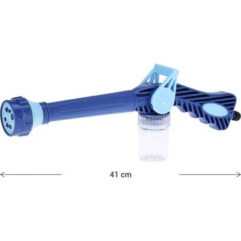 Preview: Buse de Nettoyage Multifonctionnelle - Réservoir de Savon Intégré & 8 Jets - Lavage Voiture, Jardin, Nettoyage Maison - Plastique Durable, Économie Eau