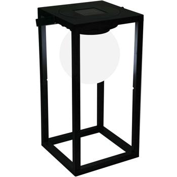 Preview: set of 4 solar table lamps, black, warm white light - 30 x 15 cm, for camping, terrace & garden parties, mobile LED light