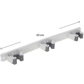 Preview: Robust garden tool holder rail with 3 holders, create order in your tool shed, ideal for garden tools