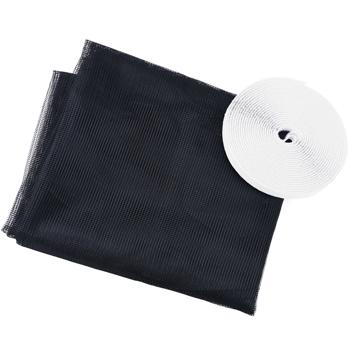 Preview: Fly net for windows up to 130 x 150 cm, fly screen can be individually cut to size PLUS 6m Velcro tape - mosquito protection without drilling