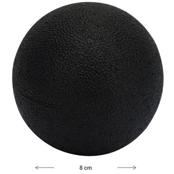 Preview: Punctual massage ball, 8 cm, black - fascia trainer for effective pain relief & deep relaxation