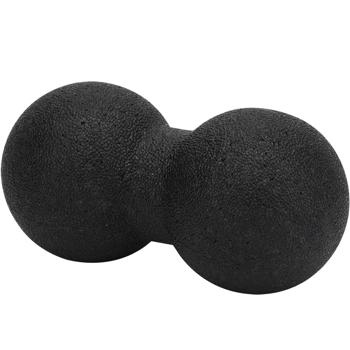 Preview: Doppel-Faszienmassageball (8 cm, schwarz): Punktuelle Massage für Nacken, Rücken & mehr. Einfache Anwendung für effektive Entspannung