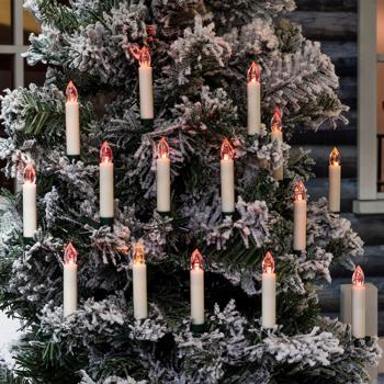 Preview: 15 candele LED wireless per albero di Natale, multicolore, telecomando, funzione timer