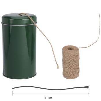 Preview: Jute cord in metal dispenser for fastening and crafting, 100 m long