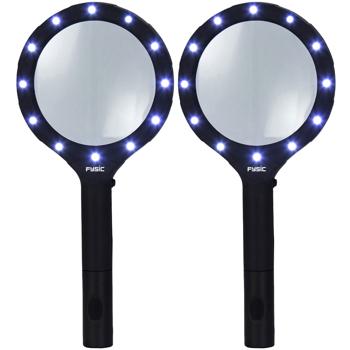 Preview: 2er-Set Lupe mit LED-Beleuchtug, 6 diop./2,5x Vergrösserung, 60 Lumen