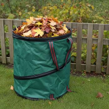 Preview: set of 2 garden waste bags pop-up, green, 85 liters, effortless gardening & easy disposal, foldable, space-saving & robust