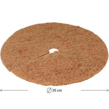 Preview: Effektives 3er-Set Frostschutz Kokosmatten (Ø 35cm) für Topfpflanzen: Optimaler Winterschutz vor Kälte & Frost, Natürlich, atmungsaktiv & wiederverwendbar für gesunde Pflanzen