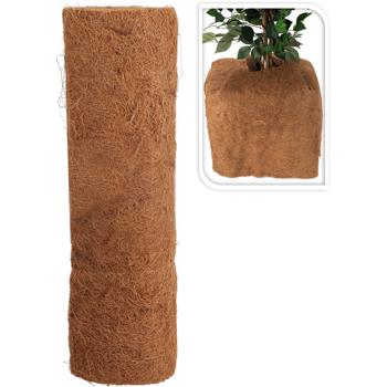 Preview: set di 4 tappeti protettivi per piante in cocco (150x50cm): protezione efficace contro le erbacce, il gelo e la disidratazione, ecologici e ideali per aiuole, vasi e letti rialzati