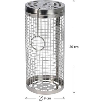 Preview: BBQ Grillkorb, 9 x 20 cm, grillen Sie Gemüse, Fleisch & Fisch mühelos, für Holzkohle-, Gas- & Elektrogrills geeignet