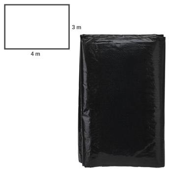 Preview: Robust groundsheet & tent carpet pad 3x4m black - 100% waterproof protection for tent floor against moisture & dirt - Ideal for camping & garden