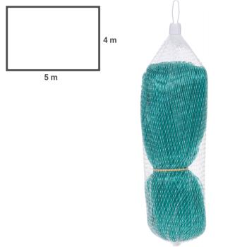 Preview: Gartennetz grün – Vogelschutznetz engmaschig 15x15mm – 4x5m reissfest Polypropylen – Schutz für Obstbäume Beete Teiche – Laubtransport – schneidbar