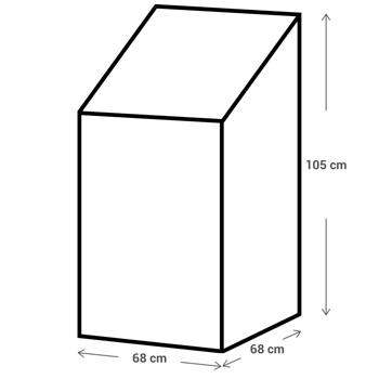 Preview: Telone di protezione dalle intemperie per sedie impilabili da giardino: verde scuro, idrorepellente, 68 x 68 x 105 cm - per tutte le stagioni