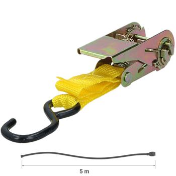 Preview: Stabile Spanngurte mit Ratsche, 4 Stück: Je 5m, 350kg Tragkraft, gelb – Zurrgurte - robuste Befestigung für Transporte Preview: Stabile Spanngurte mit Ratsche, 4 Stück: Je 5m, 350kg Tragkraft, gelb – Zurrgurte - robuste Befestigung für Transporte