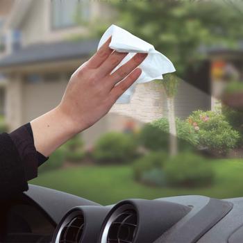 Preview: Lingettes Nettoyage Vitres Voiture - Élimination Rapide Facile Sans Traces - 40 Lingettes - Pour Vitres Carrelage Miroirs - Multi-usages Dunlop