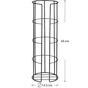 Preview: Toilettenpapierhalter schwarz - Platz für 4 WC-Ersatzrollen - Stabiler WC-Papierständer Metall - Modernes Design - Kein Bohren nötig (14.5x45 cm) Preview: Toilettenpapierhalter schwarz - Platz für 4 WC-Ersatzrollen - Stabiler WC-Papierständer Metall - Modernes Design - Kein Bohren nötig (14.5x45 cm)