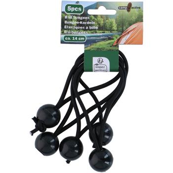 Preview: Morsetto in gomma con sfera, 10 pezzi, 14 cm