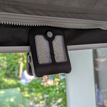 Preview: set of 4 solar clamp lights with motion sensor and 4 light modes and 2 light colors