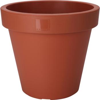 Preview: set of 2 flower pots, round, terracotta, plant pot made of 100% recyclable plastic, Ø 30 cm