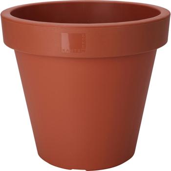Preview: set of 4 flower pots, round, terracotta, plant pot made of 100% recyclable plastic, Ø 20 cm