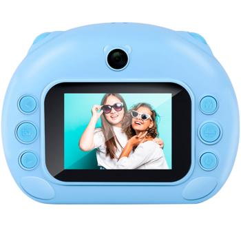 Preview: Fotocamera istantanea, 12MP, blu, con 3 rotoli di carta da stampa di ricambio