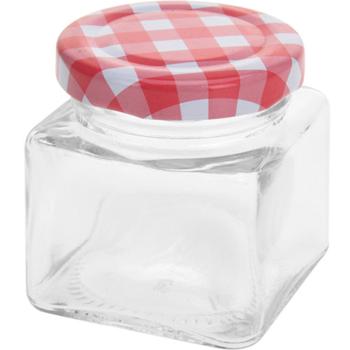 Preview: Jam jar, 16 pieces, square, 75 ml