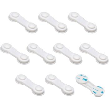 Preview: Bloque-portes adhésifs bébés (lot de 10) - Sécurité enfant tiroirs, placards, vitrines - Pastilles 3M blanches - Installation facile sans perçage Preview: Bloque-portes adhésifs bébés (lot de 10) - Sécurité enfant tiroirs, placards, vitrines - Pastilles 3M blanches - Installation facile sans perçage