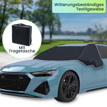 Preview: Autoscheibenabdeckung für die Windschutzscheibe, Magnet-Befestigung, 270 x 94 cm, Schützt auch Seitenscheiben, Spiegel und Schloss vor Eis und Schnee