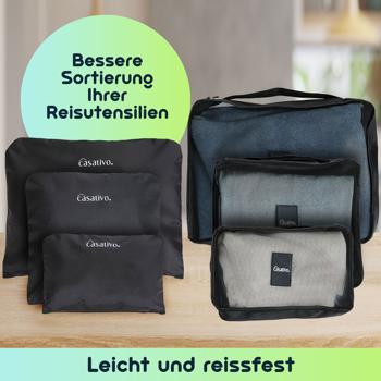 Preview: Vielseitige Organizer-Taschen (6er-Set) für Koffer, Rucksack & Reisetasche: Für strukturiertes Packen, kompakt, leicht & ideal für Reisen