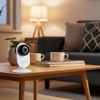 Caméra de surveillance IP Full HD 1080p - Vision nocturne 10m - Détection de mouvement - Audio bidirectionnel - Wi-Fi 2.4 GHz - iOS/Android - Maison/Bureau