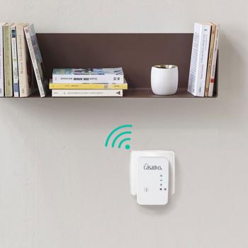 Preview: Mini ripetitore WLAN con funzione WPS, bianco, 300 Mbit/s, connessione LAN e 2,4 GHz, potenzia il segnale WLAN ed estende il raggio d‘azione