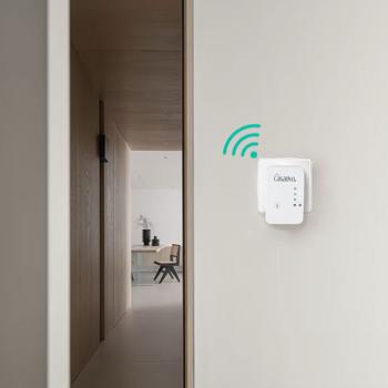 Preview: Mini ripetitore WLAN con funzione WPS, bianco, 300 Mbit/s, connessione LAN e 2,4 GHz, potenzia il segnale WLAN ed estende il raggio d‘azione