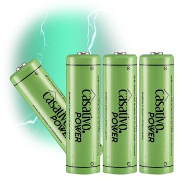 4er NiMH AA Akkus 2700 mAh mit Case - Premium Leistung für alle Geräte - bis zu 1000-mal wiederaufladbar - 1.2V Mignon Akkus ohne Memory-Effekt