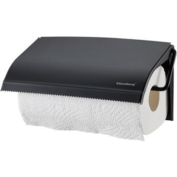 Preview: set of 2 wall-mounted kitchen roll holders, black