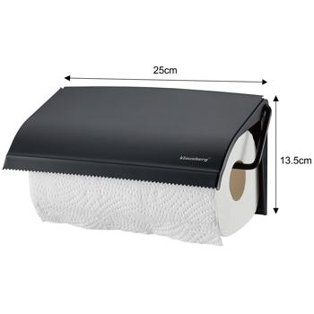 Preview: set of 2 wall-mounted kitchen roll holders, black