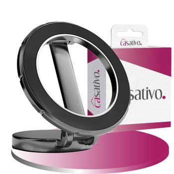 Preview: Elegante Auto Smartphone-Halterung MagSafe komp., silber, 360° drehbar, einfache Montage, sichere KFZ-Handy-Magnethalterung für iPhone 16,15,14,13,12