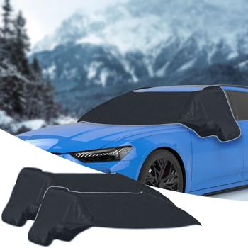 set of 2 car window covers with side window protection, magnetic attachment, 270 x 94 cm