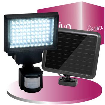 Preview: Powerful LED solar spotlight with motion detector - More security for your home - Bright 600 lumen outdoor light for garden & yard