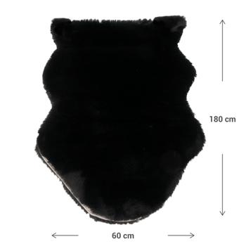 Preview: Lot de 2 peaux en fausse fourrure douce & moelleuse - Grande taille 180x60cm, imitation daim, noir - Idéal tapis, décoration, housse - CH9180 Preview: Lot de 2 peaux en fausse fourrure douce & moelleuse - Grande taille 180x60cm, imitation daim, noir - Idéal tapis, décoration, housse - CH9180