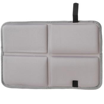 Preview: Set of 2 thermal seat cushions - Waterproof & foldable for stadium, camping, hiking - Thermal seat pad with hook-and-loop closure - Gray