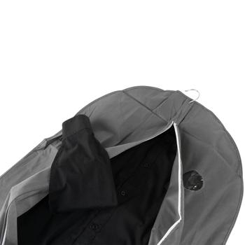 Preview: Kleiderschutzhülle mit Reissverschluss - 137x60cm grau, faltbar, staub- & knitterfrei - Ideal für Reise, Schrank & Lagerung von Hemden, Anzügen, Kleidern