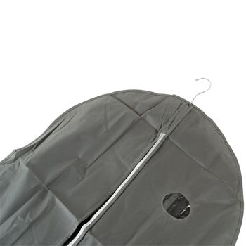 Preview: Kleiderschutzhülle mit Reissverschluss - 137x60cm grau, faltbar, staub- & knitterfrei - Ideal für Reise, Schrank & Lagerung von Hemden, Anzügen, Kleidern