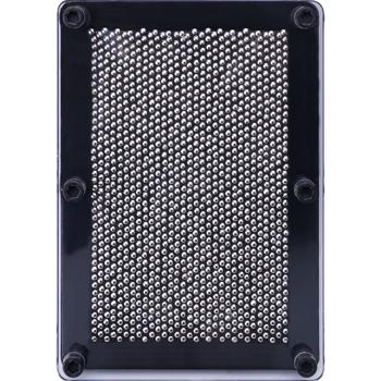 Preview: Creative 3D nail picture for personal handprints black/silver, 18 x 13 cm, can be used again and again, also for children‘s handprints 