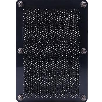 Preview: Creative 3D nail picture for personal handprints black/silver, 18 x 13 cm, can be used again and again, also for children‘s handprints 