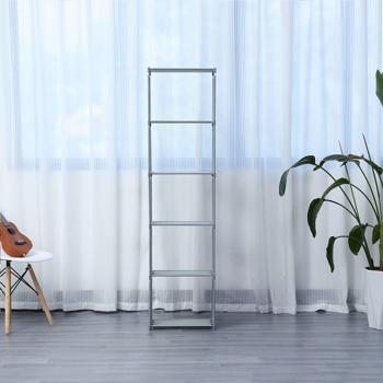 Preview: Étagère 5 Compartiments Modulable-Rangement Polyvalent Livres Jouets Vêtements-Montage Facile Sans Outils-Gris 42x26x153cm-25kg