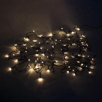 Preview: LED Lichterkette – 8 Lichtmodi - Warmweiss - 11.2m - 100 LEDs - IP44 Schutz für Innen- & Aussenbereiche - Weihnachten & Garten Deko