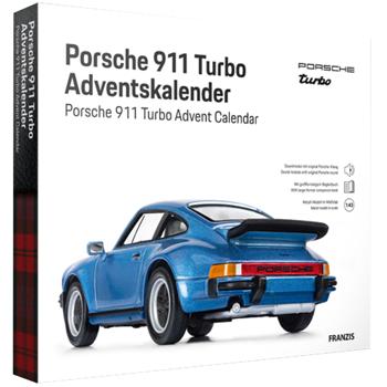 Advent calendar, model car Porsche 911 Turbo, accompanying book, scale 1:43