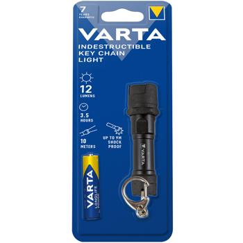 Preview: Varta Schlüsselanhänger LED-Taschenlampe Indestructible - extrem robust, langlebig, 9m Fallschutz, IPX4 - 12lm, 10m Leuchtweite, inkl. Batterie Preview: Varta Schlüsselanhänger LED-Taschenlampe Indestructible - extrem robust, langlebig, 9m Fallschutz, IPX4 - 12lm, 10m Leuchtweite, inkl. Batterie